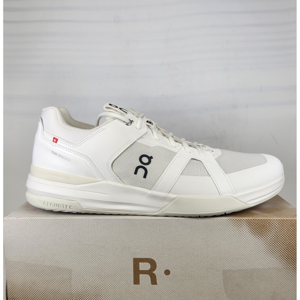 On Running The Roger Clubhouse Pro Mens Size 14 White Ice Tennis Sneakers